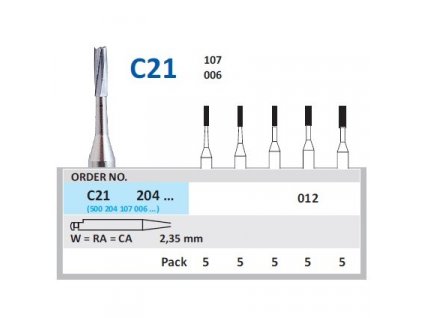 HORICO tvrdokovový vrtáček - cylindr, C21204 (W)