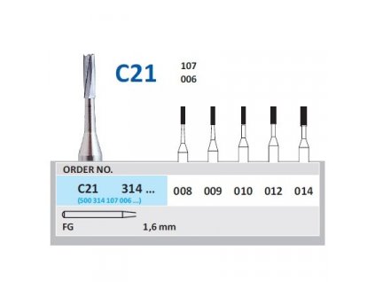 HORICO tvrdokovový vrtáček - cylindr, C21314 (FG)