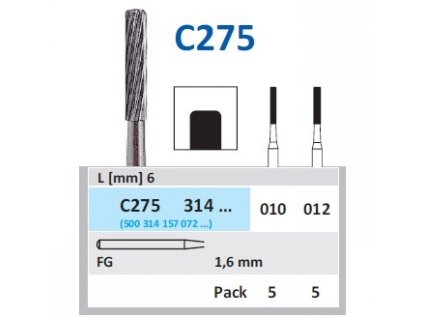 HORICO Tvrdokovová finírka - cylindr, C275314, průměr 1,2mm