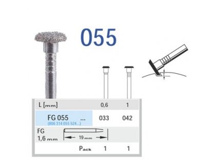 HORICO diamantový brousek pro diagnostické rýhy, FG055