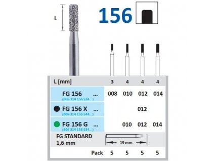 HORICO brousek diamantovaný - cylindr, FG156