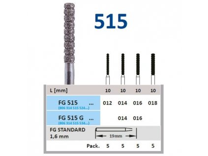 HORICO brousek diamantovaný - cylindr, FG515