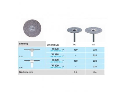 Diamantový disk - sypaný shora, H329, průměr 1,9cm, normal