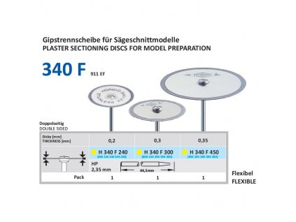 Diamantový disk DIAFLEX - oboustranně sypaný, H340, 4,5cm, extra jemná