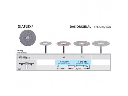 Diamantový disk DIAFLEX - sypaný ze spodu, H346, 1,9cm, normal