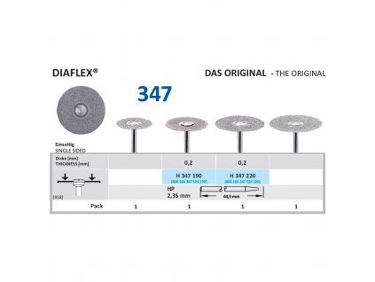 Diamantový disk DIAFLEX - sypaný shora, H347, 1,9cm, normal