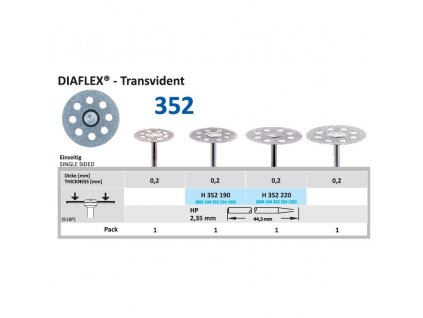 Diamantový disk DIAFLEX Transvident - sypaný shora, 2,2cm, normal