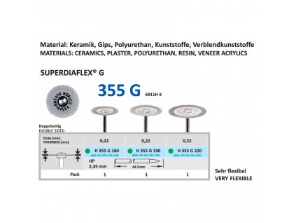 Diamantový disk SUPERDIAFLEX G - oboustranně sypaný, 1,6cm, hrubá