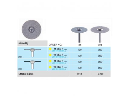 Diamantový disk DIAFLEX F - sypaný ze spodu, H359F, 2,2cm, extra jemná