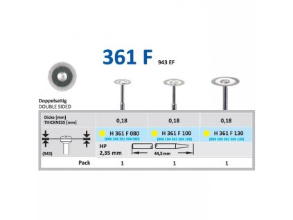 Diamantový disk - oboustranně sypaný, H361, průměr 1cm, extra jemná