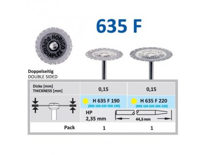 Diamantový disk - oboustranně sypaný, H635, průměr 1,9cm, extra jemná