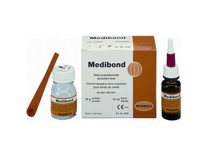 Medibond - skloionomerní cement, prášek + tekutina