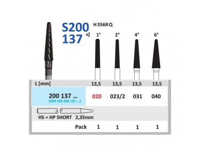 Tvrdokovová fréza - kónus zakulacený, S200137, průměr 3,1mm