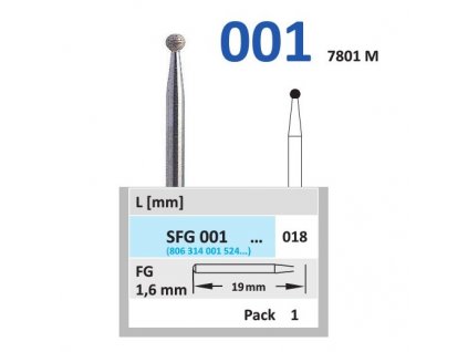 Sintrovaný diamant - kulička, SFG001, průměr 1,8mm, zrnitost normal