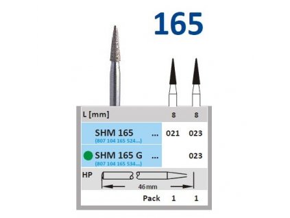 Sintrovaný diamant - kónus, SHM165, průměr 2,3mm, zrnitost hrubá