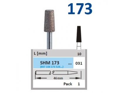 Sintrovaný diamant - kónus, SHM173, průměr 3,1mm, zrnitost normal