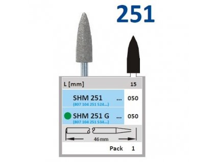Sintrovaný diamant - plamínek, SHM251, průměr 5mm, zrnitost normal