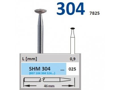 Sintrovaný diamant - čočka, SHM304, průměr 2,5mm, normal