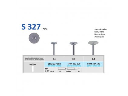 Disk ze sintrovaných diamantů, SHM327, průměr 0,8cm, zrnitost normal