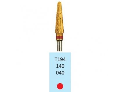 Tvrdokovová fréza s titanovou vrstvou - kónus zakulacený, T194140, 4mm