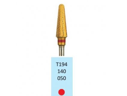 Tvrdokovová fréza s titanovou vrstvou - kónus zakulacený, T194140, 5mm