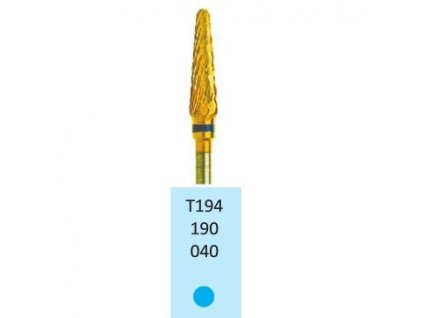 Tvrdokovová fréza s titanovou vrstvou - kónus zakulacený, T194190, 4mm