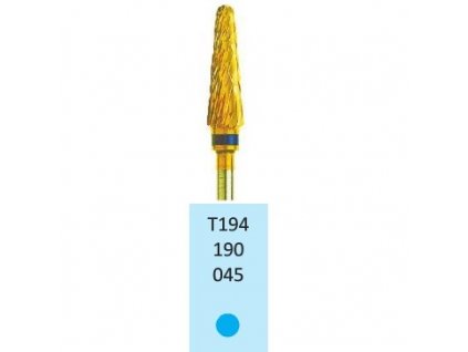 Tvrdokovová fréza s titanovou vrstvou - kónus zakulacený, T194190, 4,5mm
