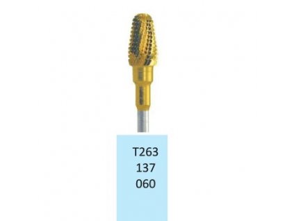 Tvrdokovová fréza s titanovou vrstvou - kónus zakulacený, T263137, 6mm