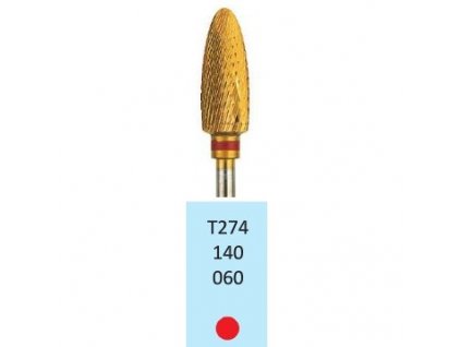Tvrdokovová fréza s titanovou vrstvou - plamínek, T274140, průměr 6mm