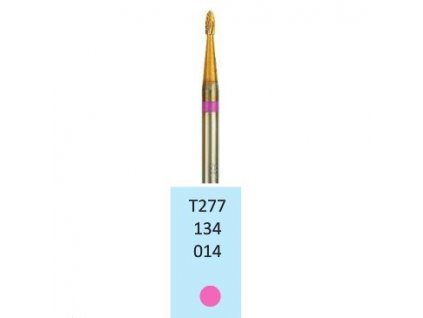 Tvrdokovová fréza s titanovou vrstvou - plamínek, T277134, průměr 1,4mm
