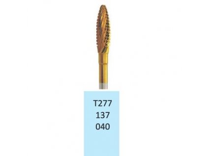 Tvrdokovová fréza s titanovou vrstvou - plamínek, T277137, průměr 4mm