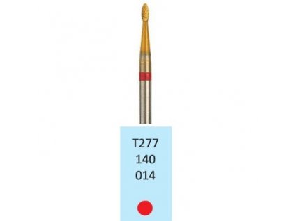 Tvrdokovová fréza s titanovou vrstvou - plamínek, T277140, průměr 1,4mm