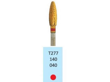 Tvrdokovová fréza s titanovou vrstvou - plamínek, T277140, průměr 4mm
