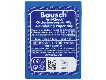 Bausch Artikulační papír, BK61 modrý