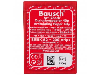 Bausch Artikulační papír, BK62 červený