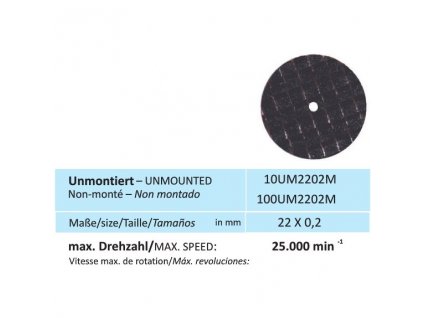 Disk na kovy, velikost 22 x 0,2 mm