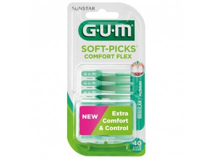 GUM SOFT-PICKS Comfort Flex - mezizubní kartáčky, regular, 40ks