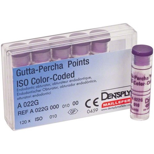 GuttaPercha ColorCoded .02 gutaperčové čepy, 010 JANDADENTAL.cz