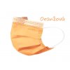 TOP MASK ULTRASAFE lékařské ústenky na gumičku, typ IIR, třívrstvé, oranžové, 50ks