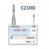 HORICO tvrdokovový vrtáček - cylindr zakulacený, C21RD204 (W), ø 1,2mm