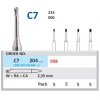 HORICO tvrdokovový vrtáček - hruška, C7204 (W), ø 0,8mm