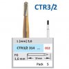 HORICO tvrdokovový vrtáček - cylindr zakulacený, CTR3/2, průměr 1,2mm