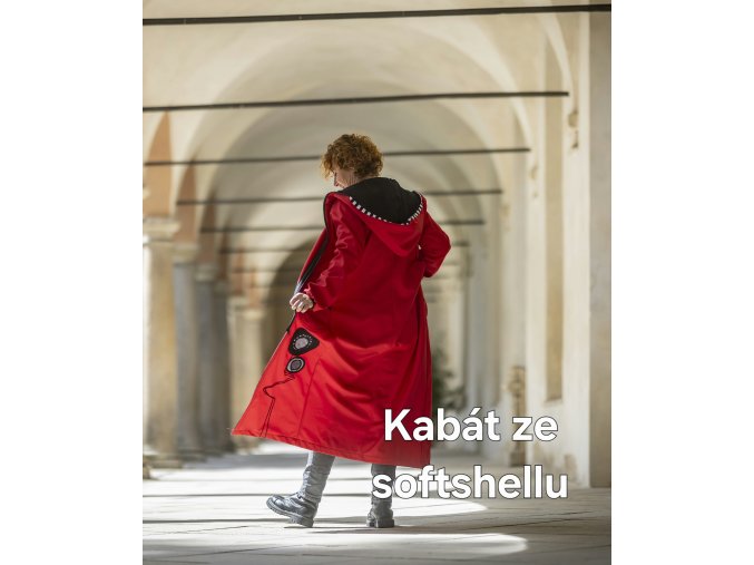 Dlouhý kabát ze softshellu