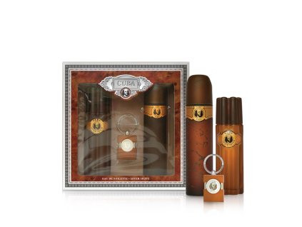 CUBA GOLD MEN pánska darčeková kazeta ( 1x toaletná voda 100ml, 1x voda po holení 100ml, prívesok-kľúčenka)