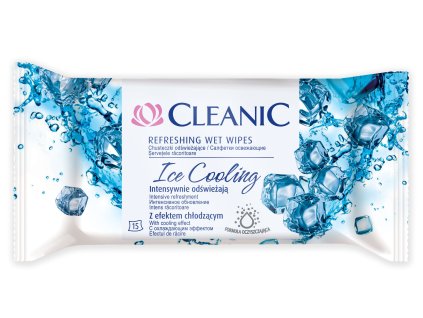 CLEANIC vlhčené utierky - ICE COOLING 15ks