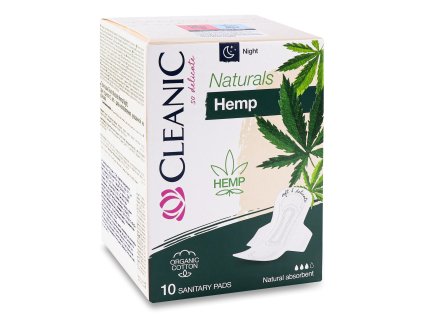 CLEANIC hygienické  vložky nočné 10 ks - konopné