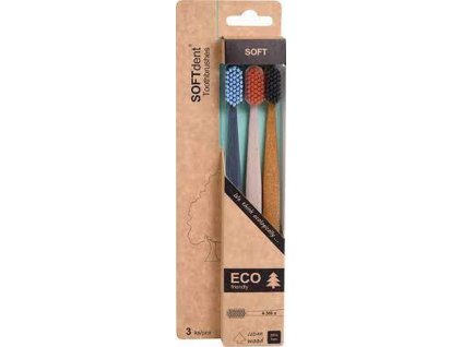Zubná kefka SOFTdent ECO SOFT 3 kusy