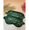 Maska na oči na spanie s vlastným textom - Zelená