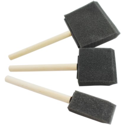 Sada penových štetcov - 3ks tupovacie ploché