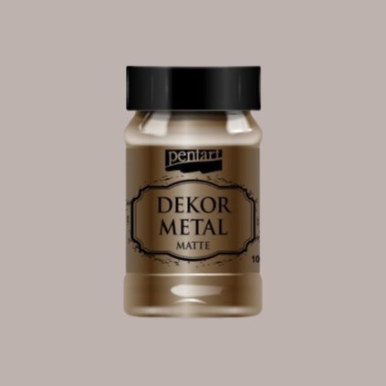 akrylova farba dekor metal matna 100ml cokoladova 35204
